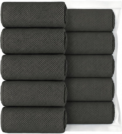 5 Pack Cooling Towels, 40 Inches x 12 Inches, Breathable Soft Chilly Microfiber Towel for Yoga, Sport, Running, Workout, Gym, Camping and Fitness, Multicolor