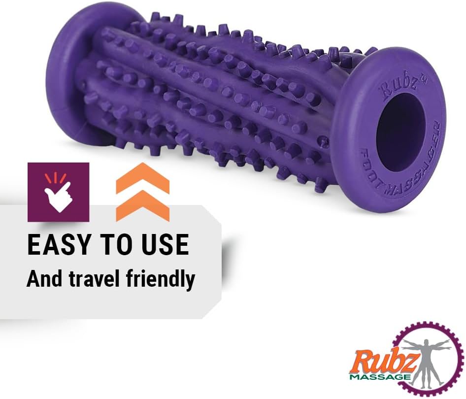 Foot Rubz Hand & Back Massage Ball - Relieve Pain from Plantar Fasciitis, Tight Muscles & Sore Feet - Massage Tool