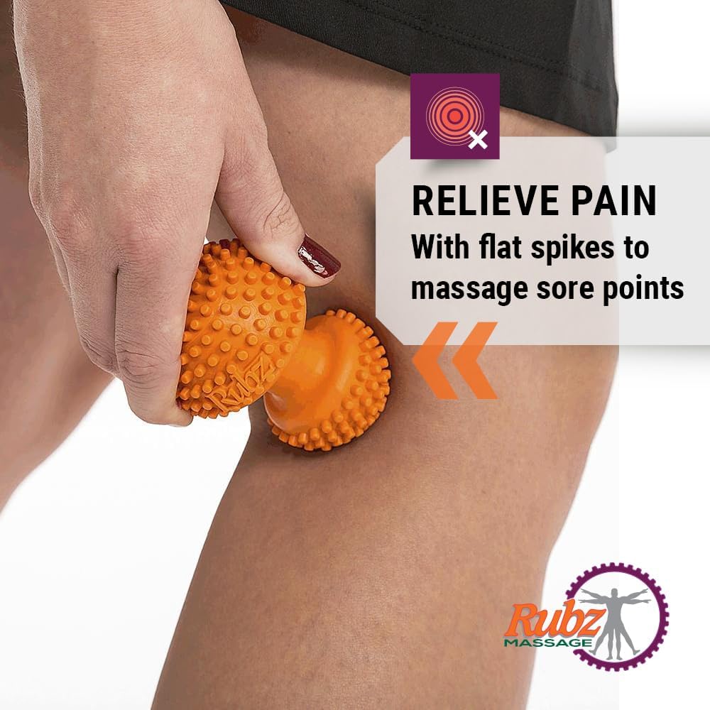 Foot Rubz Hand & Back Massage Ball - Relieve Pain from Plantar Fasciitis, Tight Muscles & Sore Feet - Massage Tool