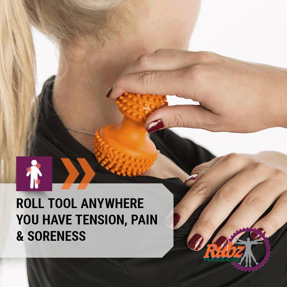 Foot Rubz Hand & Back Massage Ball - Relieve Pain from Plantar Fasciitis, Tight Muscles & Sore Feet - Massage Tool