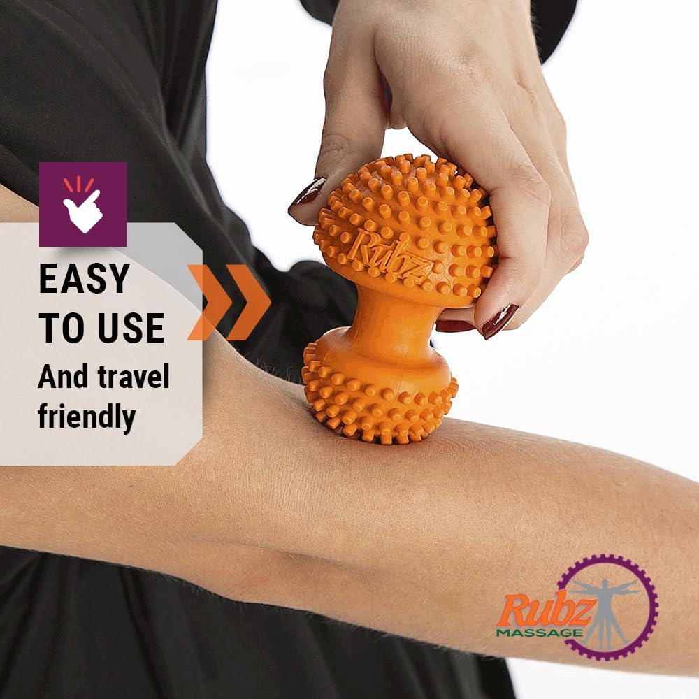 Foot Rubz Hand & Back Massage Ball - Relieve Pain from Plantar Fasciitis, Tight Muscles & Sore Feet - Massage Tool