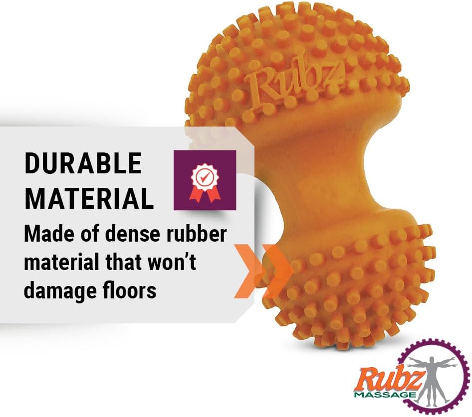 Foot Rubz Hand & Back Massage Ball - Relieve Pain from Plantar Fasciitis, Tight Muscles & Sore Feet - Massage Tool