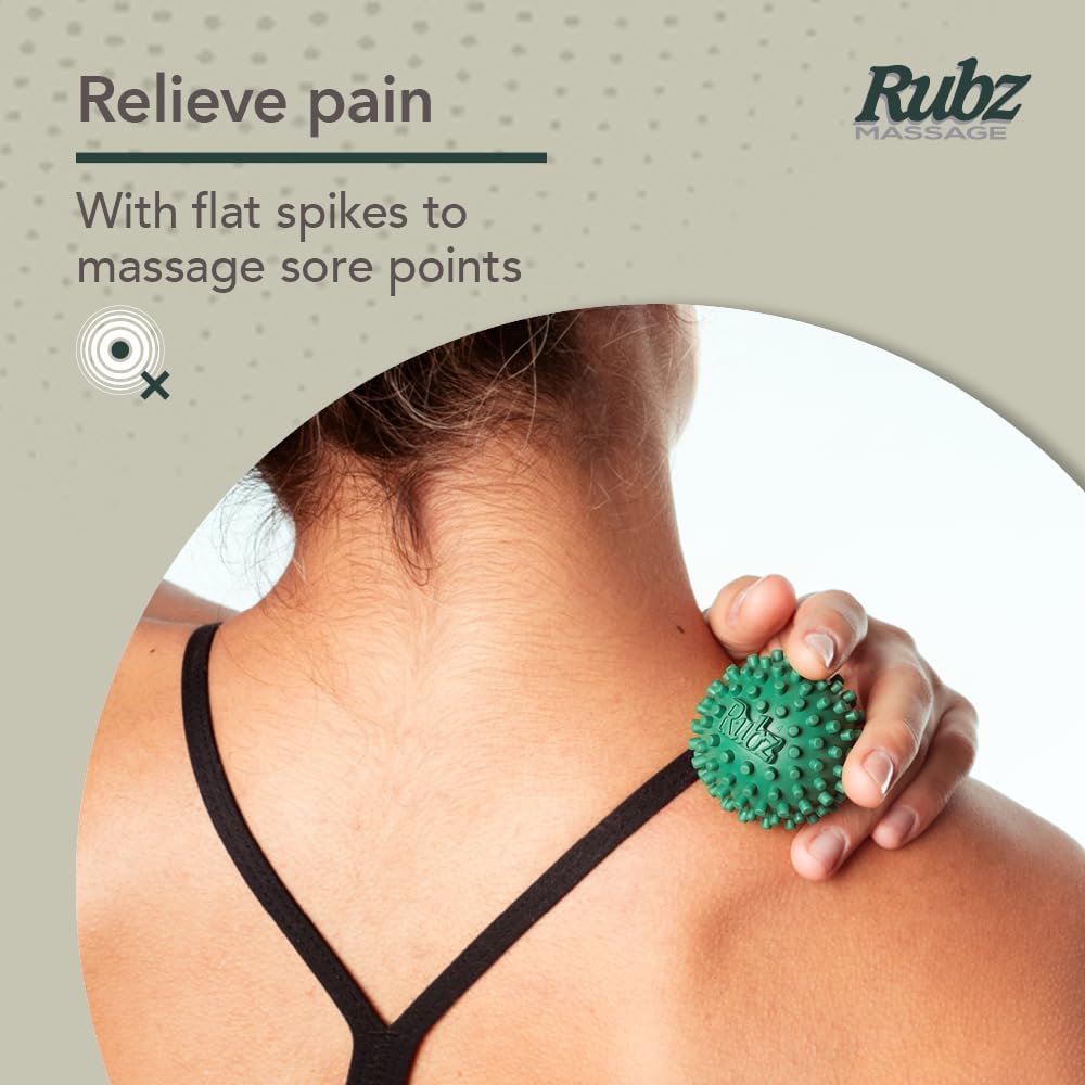 Foot Rubz Hand & Back Massage Ball - Relieve Pain from Plantar Fasciitis, Tight Muscles & Sore Feet - Massage Tool