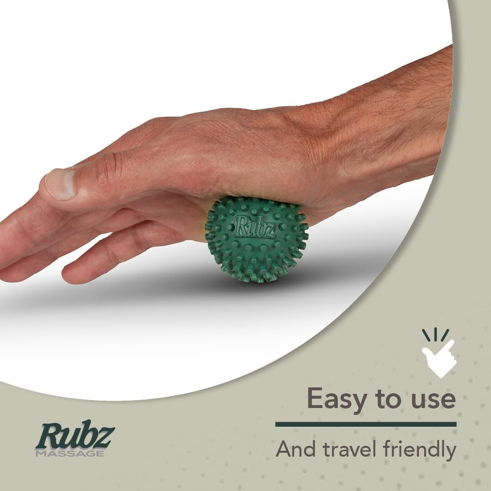 Foot Rubz Hand & Back Massage Ball - Relieve Pain from Plantar Fasciitis, Tight Muscles & Sore Feet - Massage Tool