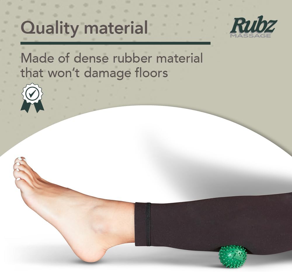 Foot Rubz Hand & Back Massage Ball - Relieve Pain from Plantar Fasciitis, Tight Muscles & Sore Feet - Massage Tool