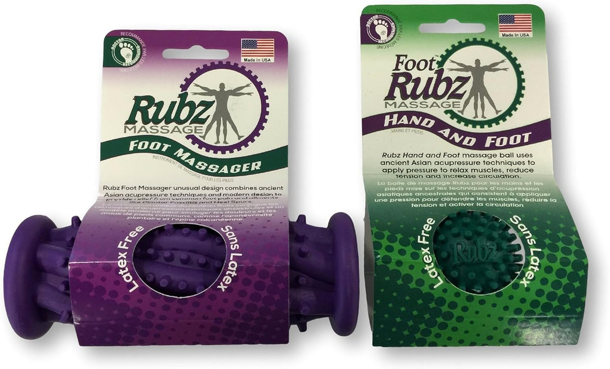 Foot Rubz Hand & Back Massage Ball - Relieve Pain from Plantar Fasciitis, Tight Muscles & Sore Feet - Massage Tool