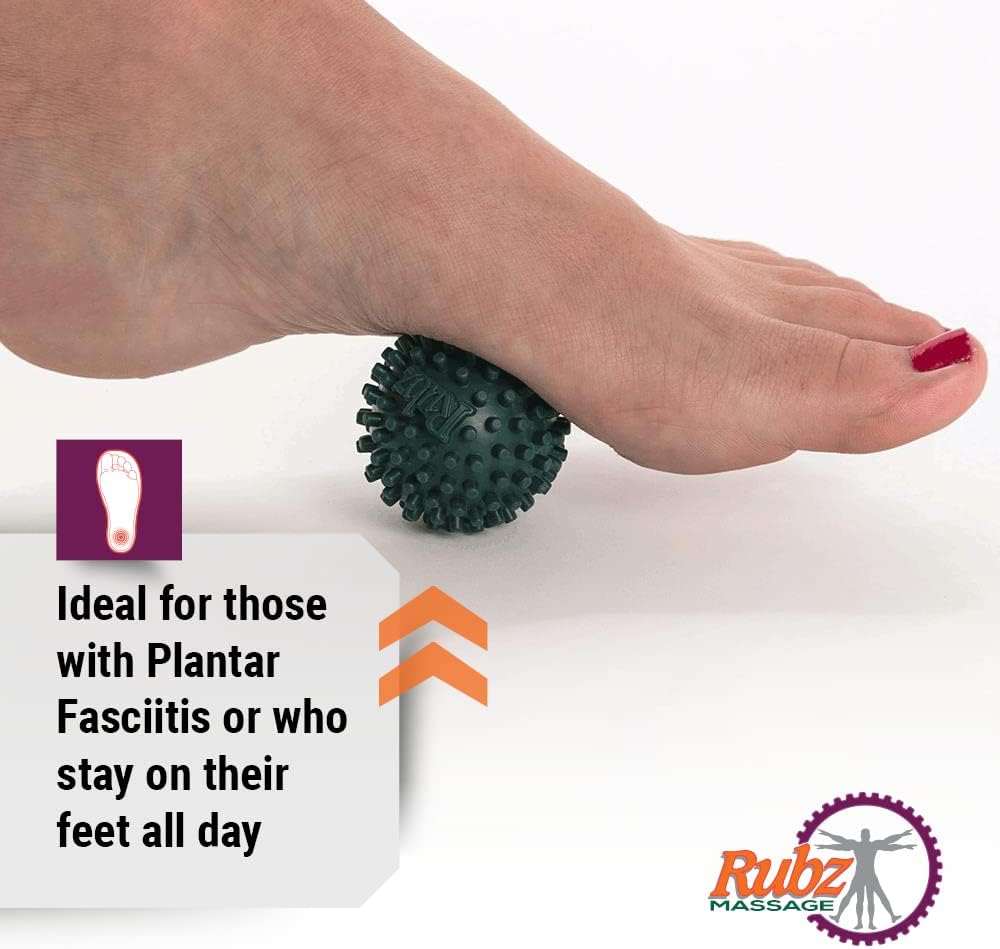 Foot Rubz Hand & Back Massage Ball - Relieve Pain from Plantar Fasciitis, Tight Muscles & Sore Feet - Massage Tool