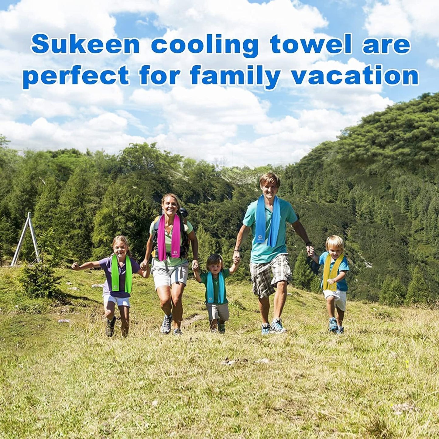 4Pack Cooling Towel (40"x12") for Neck and Face, Soft & Breathable Chilly Sports Towel, Quick-Drying Sweat Absorbing Cooling Neck Wraps Cooling for Yoga, Sport, Running, Workout