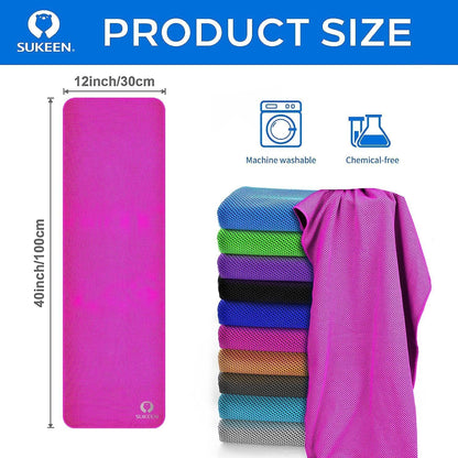 4Pack Cooling Towel (40"x12") for Neck and Face, Soft & Breathable Chilly Sports Towel, Quick-Drying Sweat Absorbing Cooling Neck Wraps Cooling for Yoga, Sport, Running, Workout