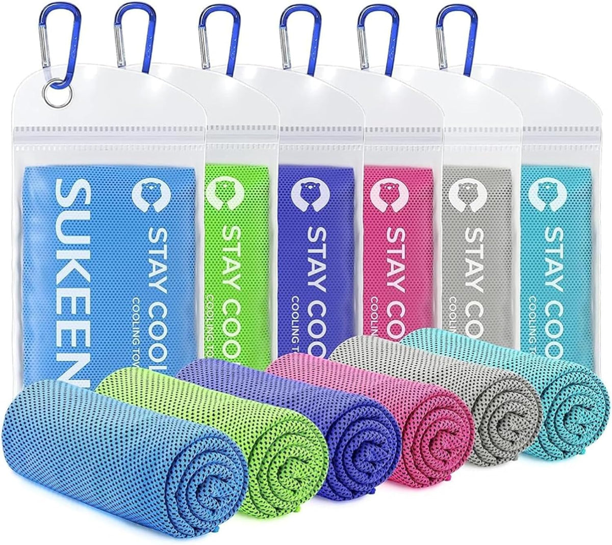 4Pack Cooling Towel (40"x12") for Neck and Face, Soft & Breathable Chilly Sports Towel, Quick-Drying Sweat Absorbing Cooling Neck Wraps Cooling for Yoga, Sport, Running, Workout