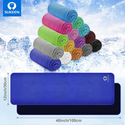 4Pack Cooling Towel (40"x12") for Neck and Face, Soft & Breathable Chilly Sports Towel, Quick-Drying Sweat Absorbing Cooling Neck Wraps Cooling for Yoga, Sport, Running, Workout