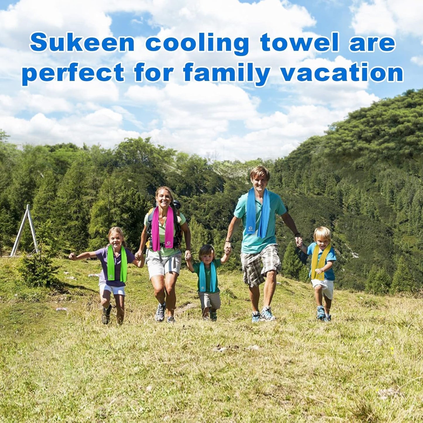4Pack Cooling Towel (40"x12") for Neck and Face, Soft & Breathable Chilly Sports Towel, Quick-Drying Sweat Absorbing Cooling Neck Wraps Cooling for Yoga, Sport, Running, Workout