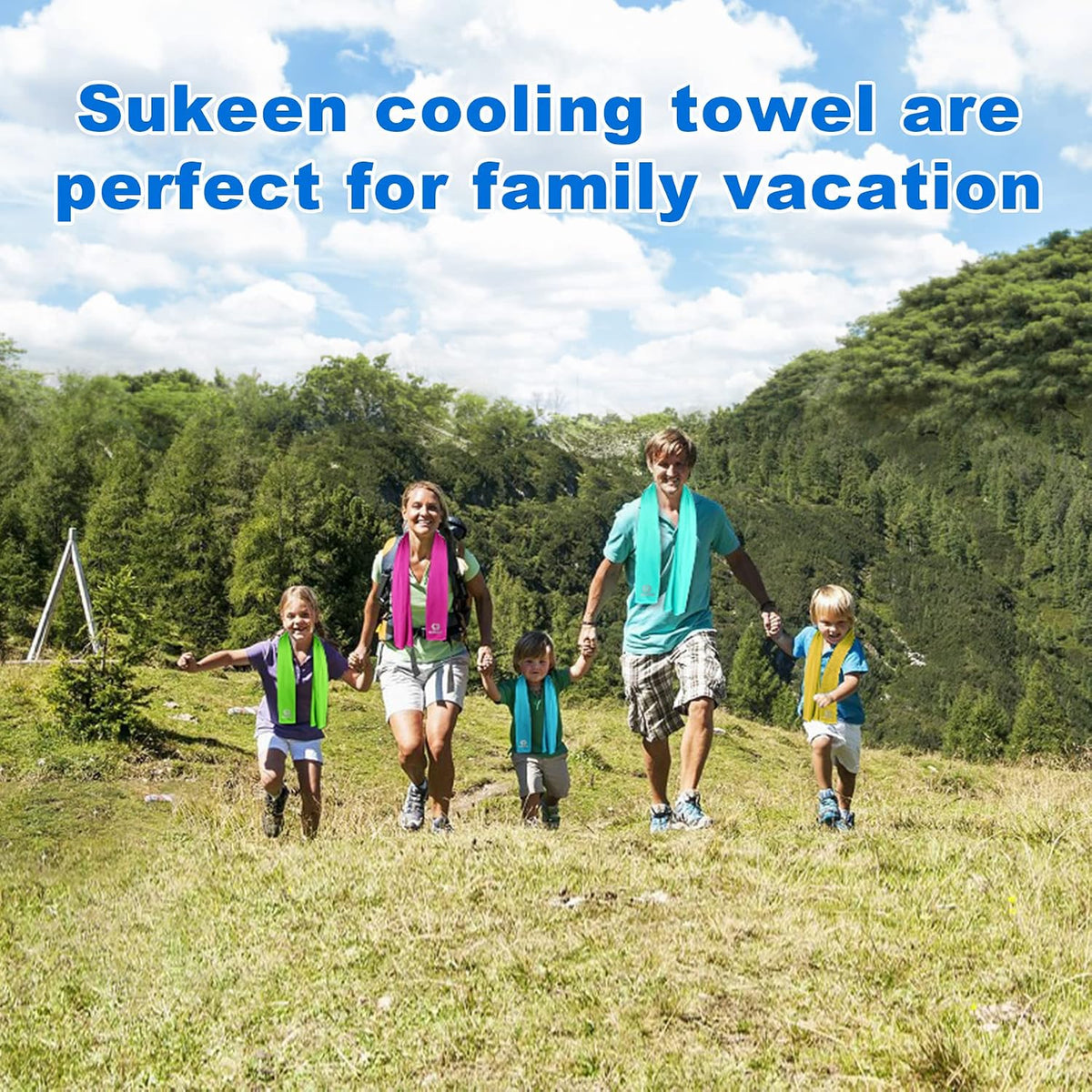 4Pack Cooling Towel (40"x12") for Neck and Face, Soft & Breathable Chilly Sports Towel, Quick-Drying Sweat Absorbing Cooling Neck Wraps Cooling for Yoga, Sport, Running, Workout