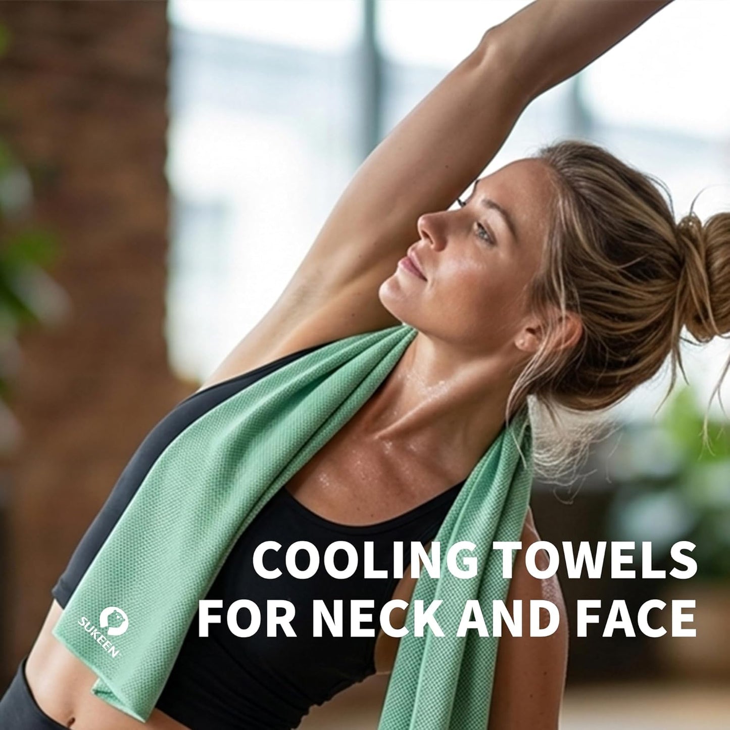 4Pack Cooling Towel (40"x12") for Neck and Face, Soft & Breathable Chilly Sports Towel, Quick-Drying Sweat Absorbing Cooling Neck Wraps Cooling for Yoga, Sport, Running, Workout