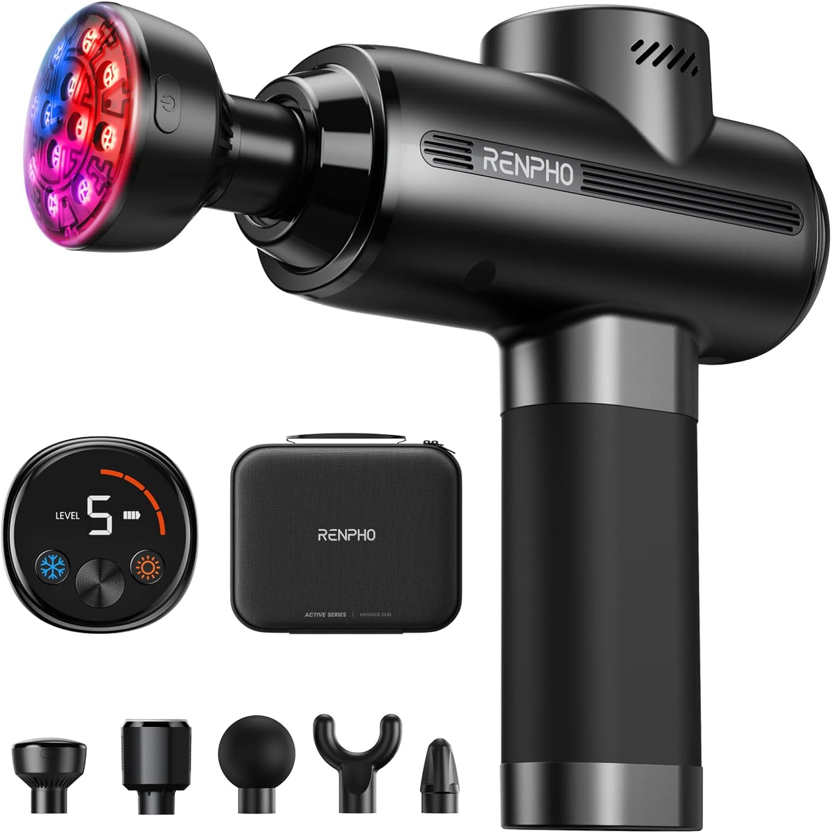 Active Power Massage Gun Deep Tissue with 12mm Amplitude, Gifts for Men Women FSA Eligible Percussion Muscle Massager, Portable Electric Handheld Massage Gun with LED Touch Display HSA