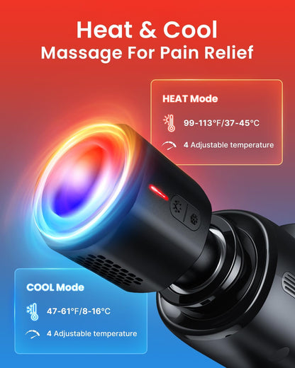 Active Power Massage Gun Deep Tissue with 12mm Amplitude, Gifts for Men Women FSA Eligible Percussion Muscle Massager, Portable Electric Handheld Massage Gun with LED Touch Display HSA