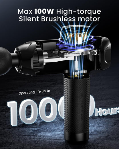 Active Power Massage Gun Deep Tissue with 12mm Amplitude, Gifts for Men Women FSA Eligible Percussion Muscle Massager, Portable Electric Handheld Massage Gun with LED Touch Display HSA