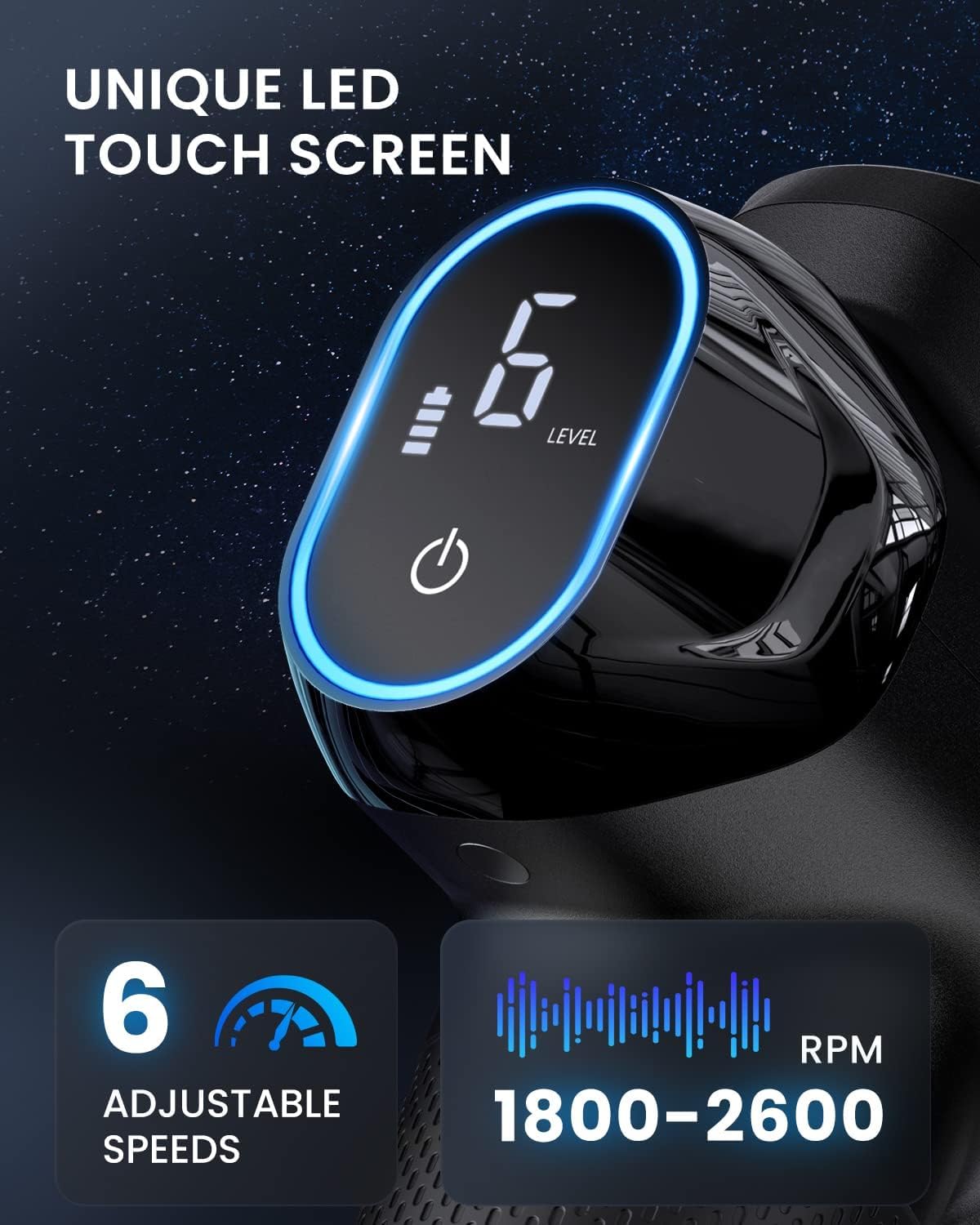 Active Power Massage Gun Deep Tissue with 12mm Amplitude, Gifts for Men Women FSA Eligible Percussion Muscle Massager, Portable Electric Handheld Massage Gun with LED Touch Display HSA