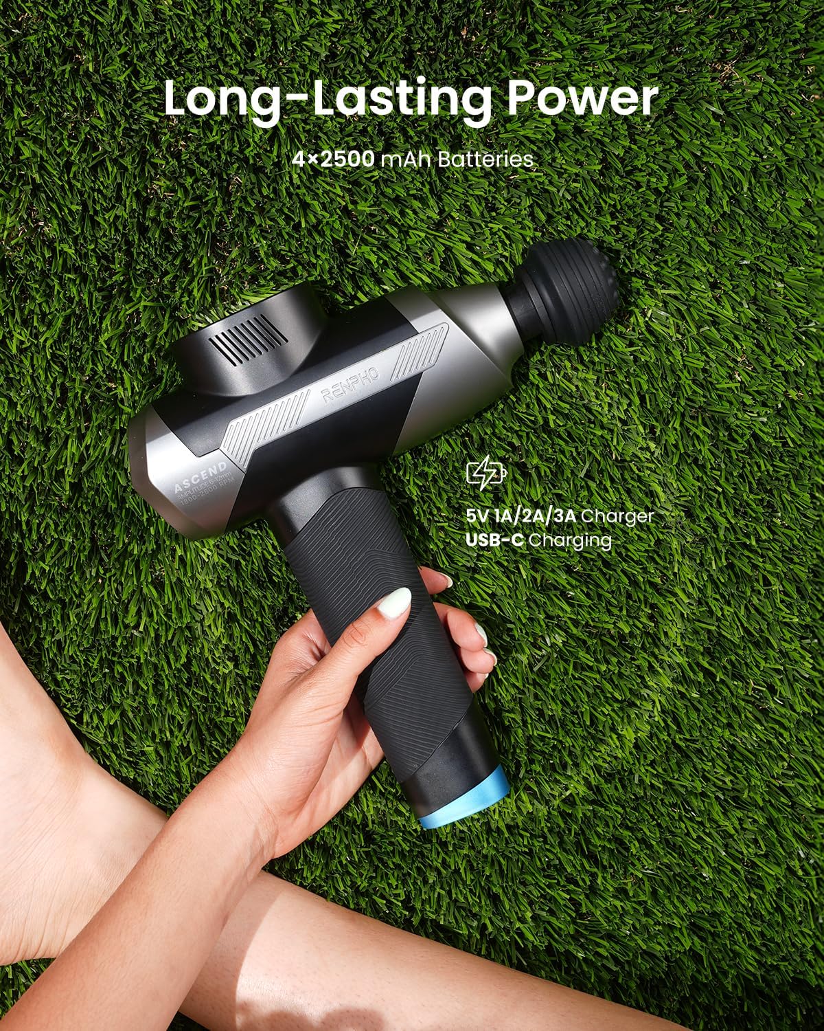 Active Power Massage Gun Deep Tissue with 12mm Amplitude, Gifts for Men Women FSA Eligible Percussion Muscle Massager, Portable Electric Handheld Massage Gun with LED Touch Display HSA