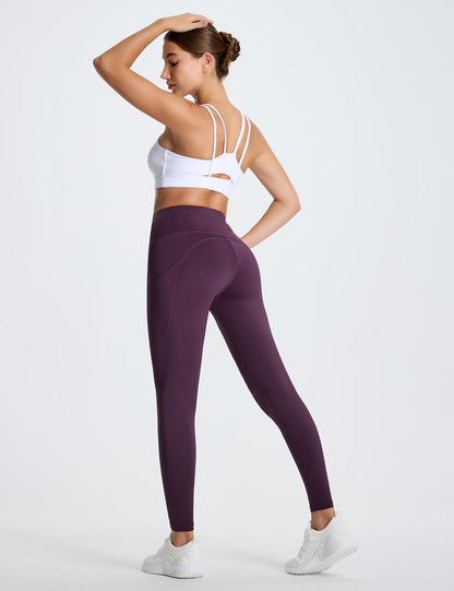 Thick High Waist Yoga Pants with Pockets, Tummy Control Workout Running Yoga Leggings for Women - Colors B