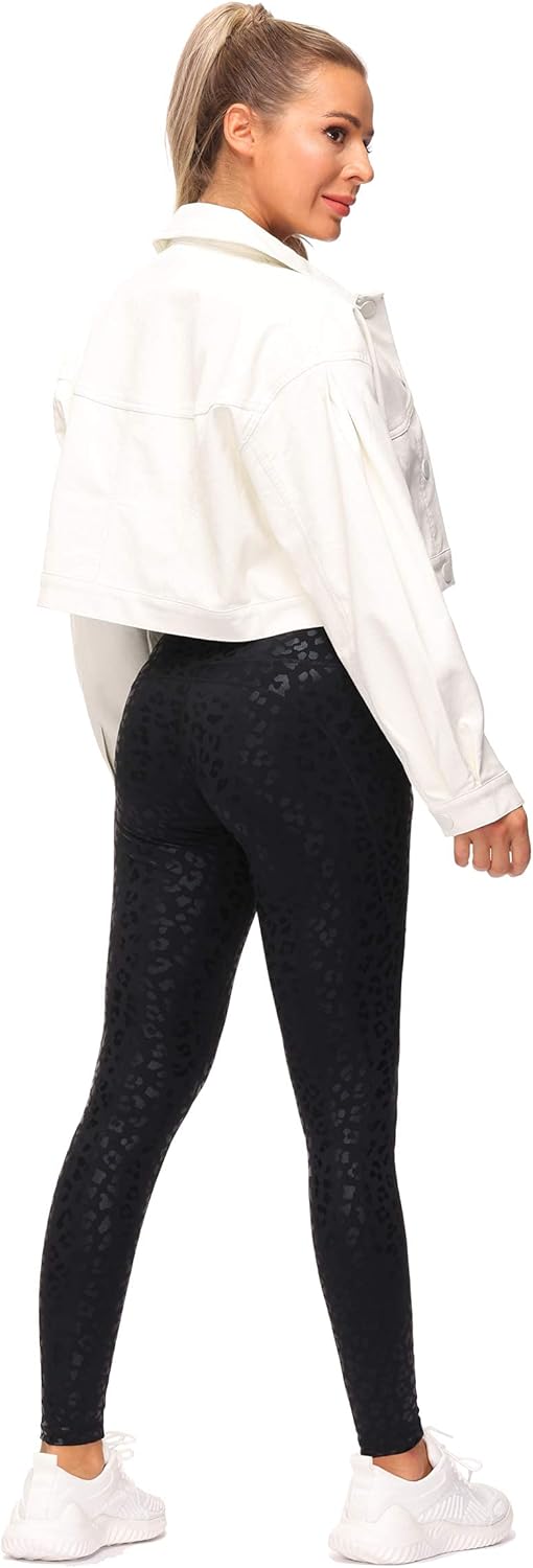 Thick High Waist Yoga Pants with Pockets, Tummy Control Workout Running Yoga Leggings for Women - Colors B