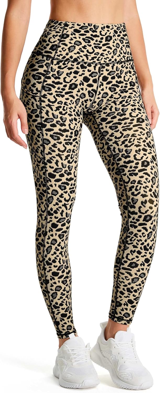 Thick High Waist Yoga Pants with Pockets, Tummy Control Workout Running Yoga Leggings for Women - Colors B