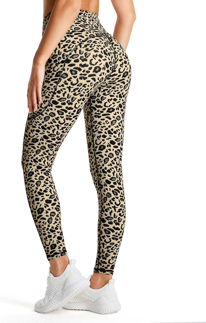 Thick High Waist Yoga Pants with Pockets, Tummy Control Workout Running Yoga Leggings for Women - Colors B