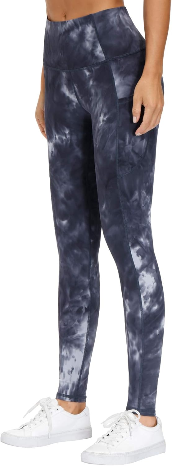 Thick High Waist Yoga Pants with Pockets, Tummy Control Workout Running Yoga Leggings for Women - Colors B