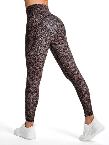 Thick High Waist Yoga Pants with Pockets, Tummy Control Workout Running Yoga Leggings for Women - Colors B