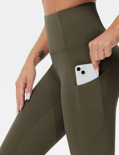 Thick High Waist Yoga Pants with Pockets, Tummy Control Workout Running Yoga Leggings for Women - Colors B