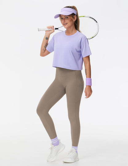Thick High Waist Yoga Pants with Pockets, Tummy Control Workout Running Yoga Leggings for Women - Colors B