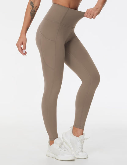 Thick High Waist Yoga Pants with Pockets, Tummy Control Workout Running Yoga Leggings for Women - Colors B