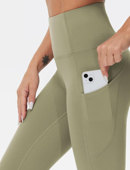 Thick High Waist Yoga Pants with Pockets, Tummy Control Workout Running Yoga Leggings for Women - Colors B