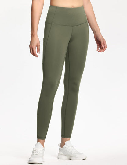 Thick High Waist Yoga Pants with Pockets, Tummy Control Workout Running Yoga Leggings for Women - Colors B