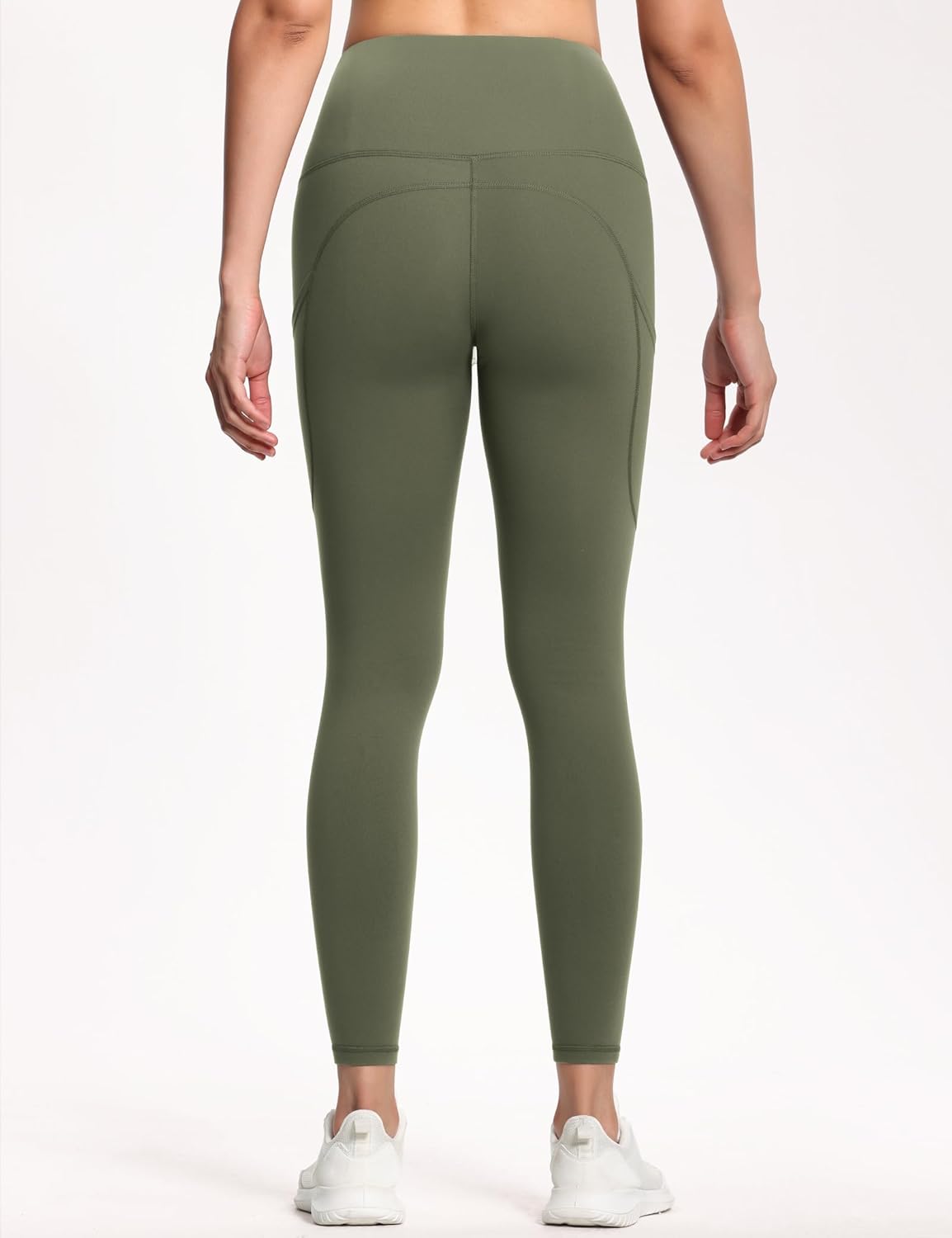 Thick High Waist Yoga Pants with Pockets, Tummy Control Workout Running Yoga Leggings for Women - Colors B