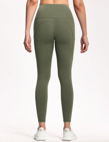 Thick High Waist Yoga Pants with Pockets, Tummy Control Workout Running Yoga Leggings for Women - Colors B