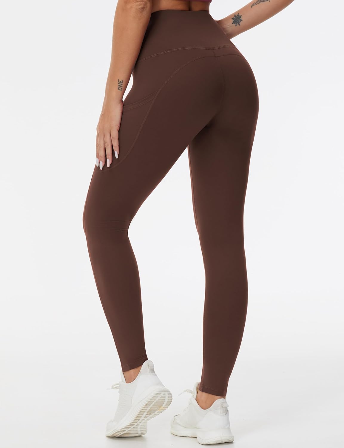 Thick High Waist Yoga Pants with Pockets, Tummy Control Workout Running Yoga Leggings for Women - Colors B