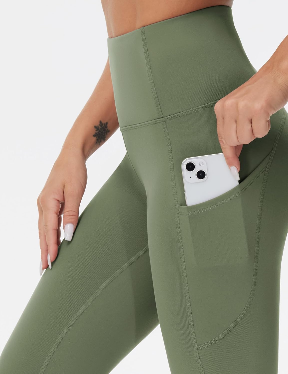 Thick High Waist Yoga Pants with Pockets, Tummy Control Workout Running Yoga Leggings for Women - Colors B