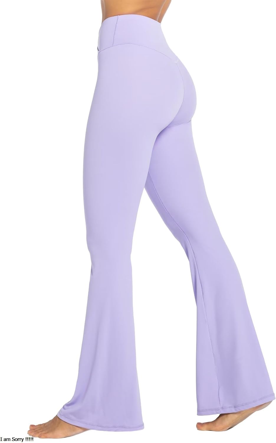 Flare Leggings, Crossover Yoga Pants with Tummy Control, High-Waisted and Wide Leg