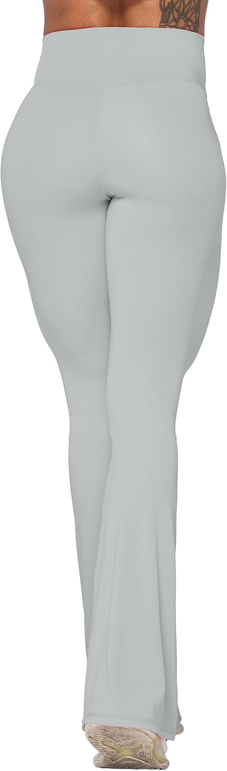 Flare Leggings, Crossover Yoga Pants with Tummy Control, High-Waisted and Wide Leg