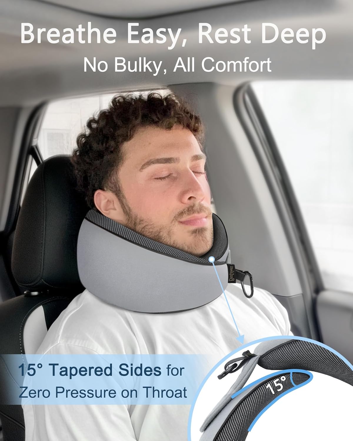 Travel Pillow with Carry Case, Memory Foam Neck Pillows for Flight