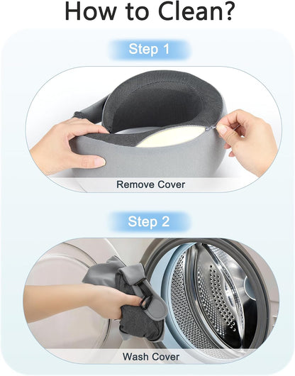 Travel Pillow with Carry Case, Memory Foam Neck Pillows for Flight