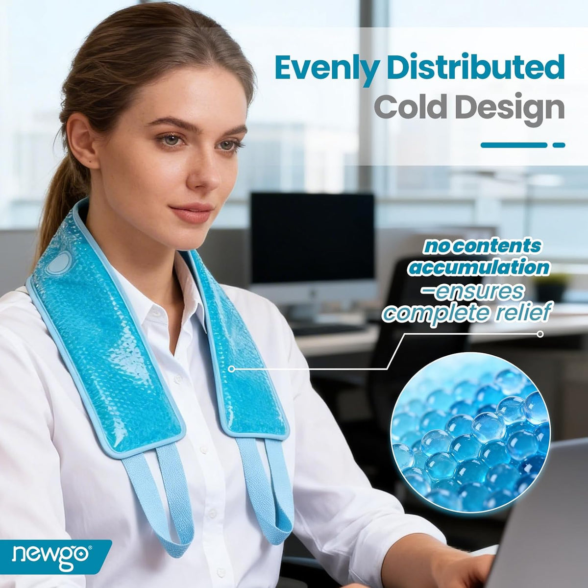 Ice Pack for Neck Pain Relief, FSA Eligible, Blue