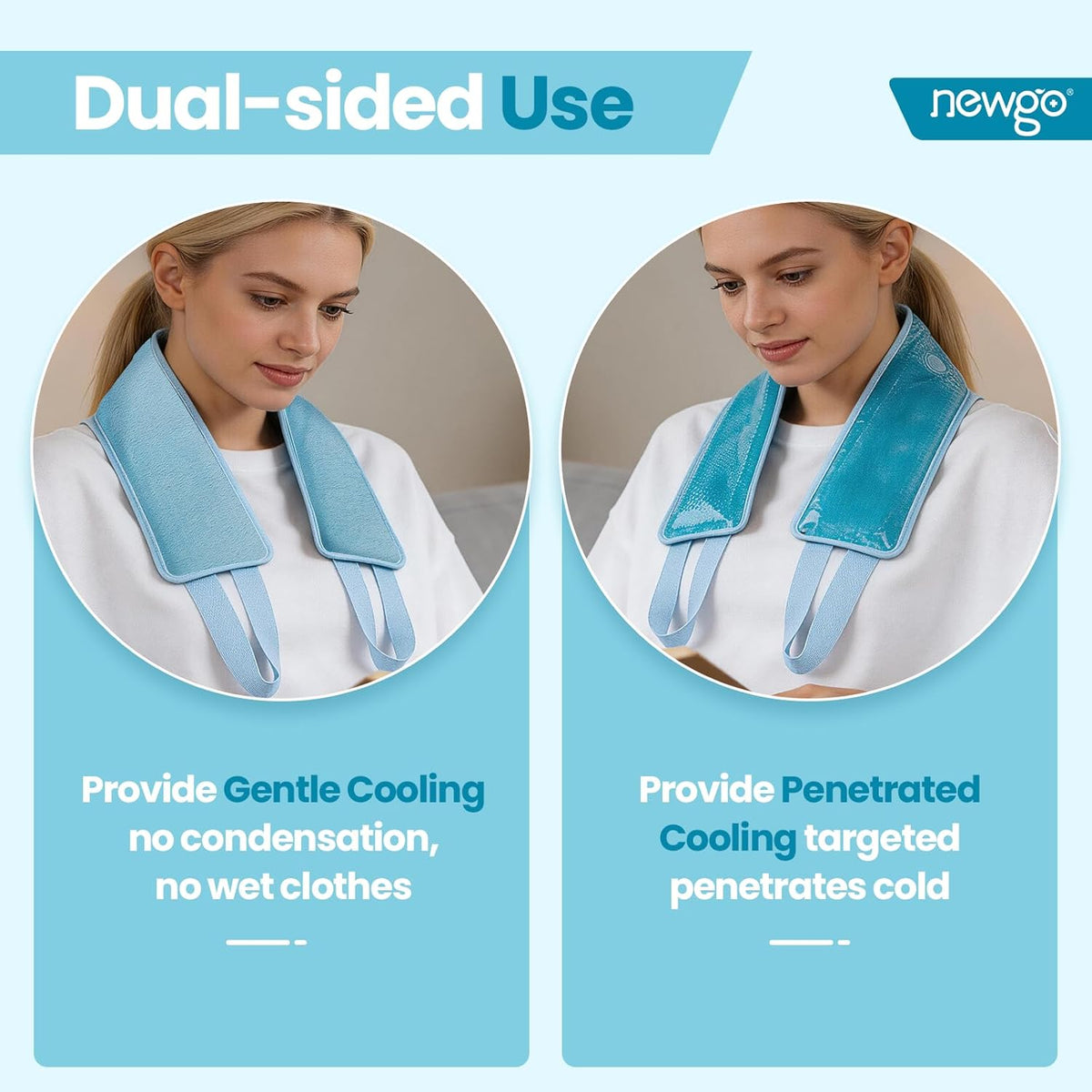 Ice Pack for Neck Pain Relief, FSA Eligible, Blue