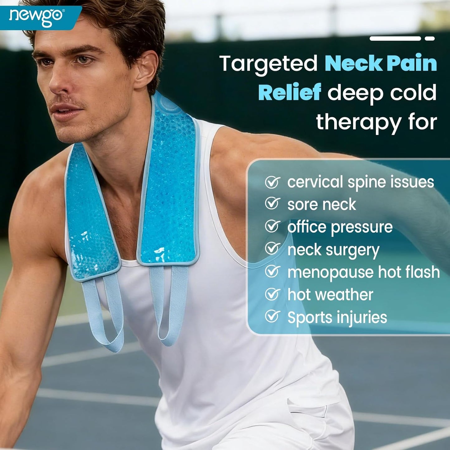 Ice Pack for Neck Pain Relief, FSA Eligible, Blue