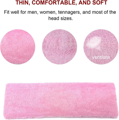 INNOLIFE 15 PCS Ultra Thin Sweatband for Women, Yoga Headbands, Soft Cotton Sweatbands Fabric Headbands for Indoor Outdoor Yoga Exercise Fitness