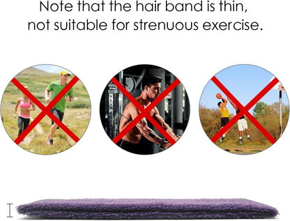 INNOLIFE 15 PCS Ultra Thin Sweatband for Women, Yoga Headbands, Soft Cotton Sweatbands Fabric Headbands for Indoor Outdoor Yoga Exercise Fitness
