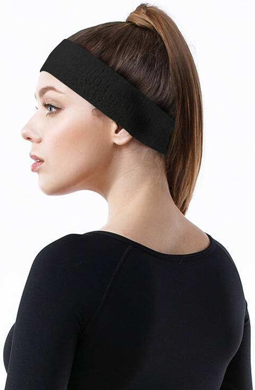 INNOLIFE 15 PCS Ultra Thin Sweatband for Women, Yoga Headbands, Soft Cotton Sweatbands Fabric Headbands for Indoor Outdoor Yoga Exercise Fitness