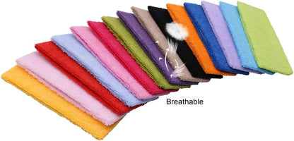 INNOLIFE 15 PCS Ultra Thin Sweatband for Women, Yoga Headbands, Soft Cotton Sweatbands Fabric Headbands for Indoor Outdoor Yoga Exercise Fitness