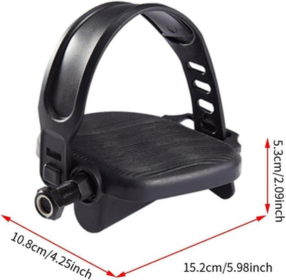 Exercise Bike Pedals with Adjustable Straps Non Slip 1/2-9/16-Inch Spindle Pedal